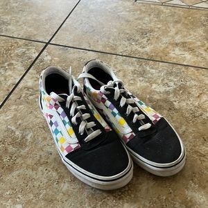 Checkered vans multicolored